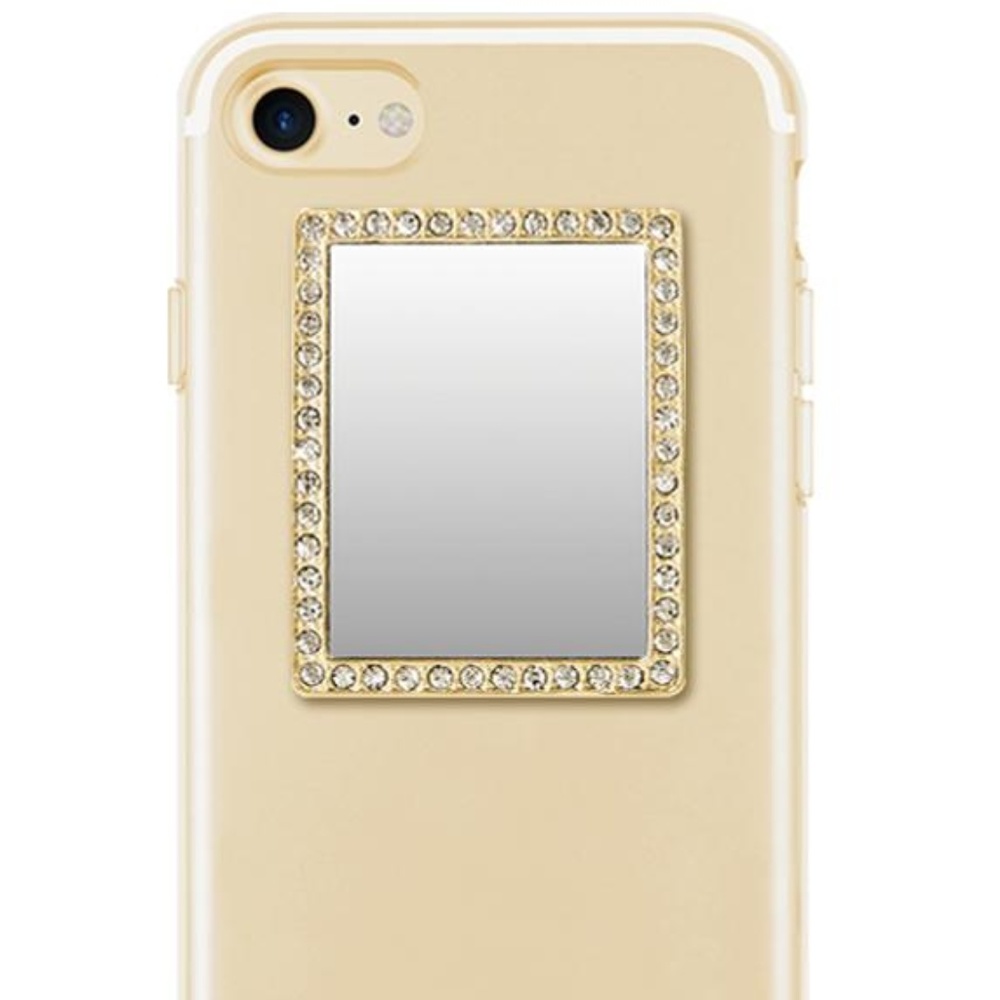 Gold Rectangle Cell Phone Mirror